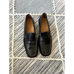 Tod's black leather loafers